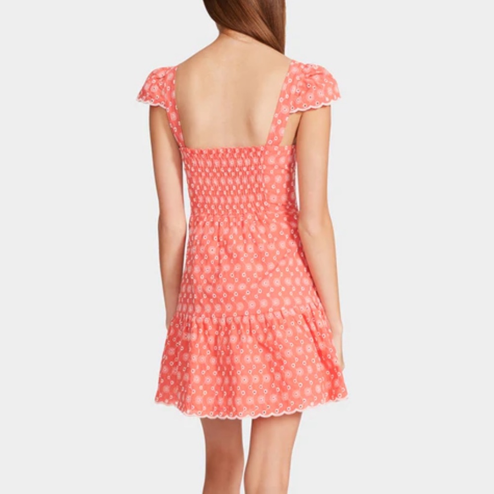 New Betsey Johnson DITSY EYELET BUSTIER MINI DRESS PINK - Picture 6 of 12